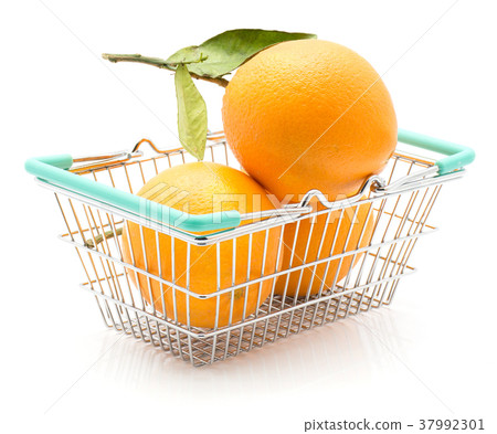 Fresh orange isolated on white 37992301