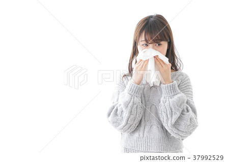 Woman blowing nose nose allergy allergy cold image Woman blowing nose nose allergy allergy cold image 37992529