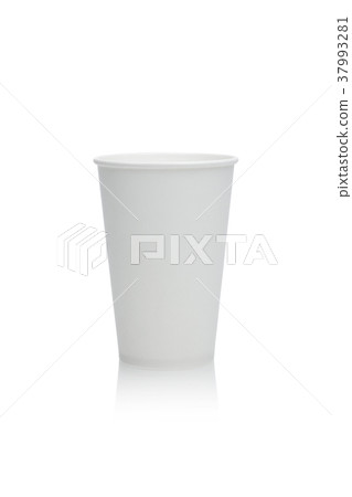 white paper cup isolated on white background 37993281