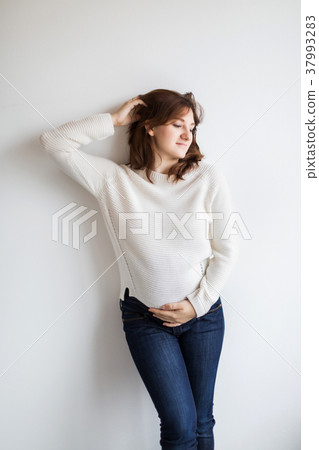 clothing, motherhood, beauty concept. there is a 37993283