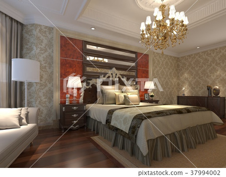 Bedroom interior 3d illustration Bedroom interior 3d illustration 37994002