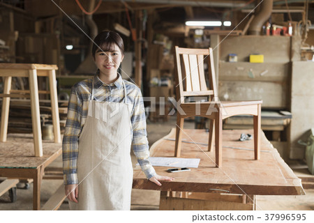 Young woman furniture maker Young woman furniture maker 37996595