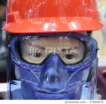 mannequin wearing safety helmet mannequin wearing safety helmet 37996678