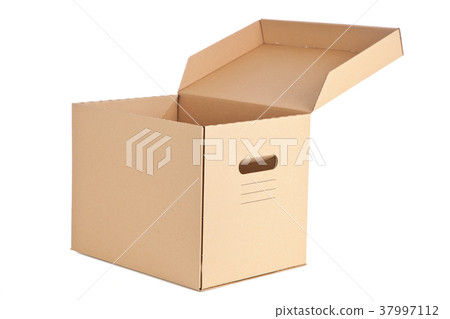 Cardboard box on white background 37997112