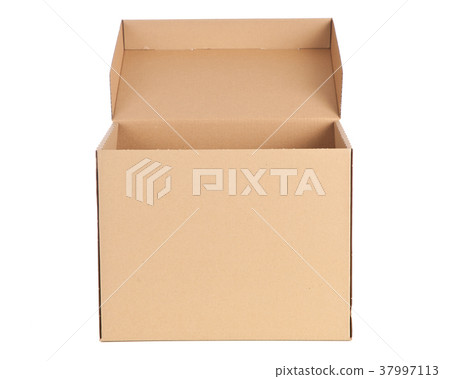 Cardboard box on white background Cardboard box on white background 37997113