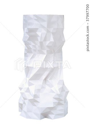 A large tall white vase printed with a 3d printer 37997700