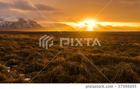 Beautiful scenery of mountains and grassland Beautiful scenery of mountains and grassland 37998895
