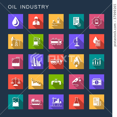 Vector Set Flat Square Icons Vector Set Flat Square Icons 37999165