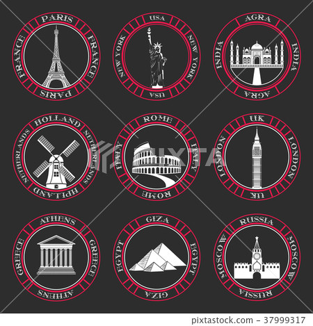 Set Vector Icons of Travel and Sightseeing 37999317