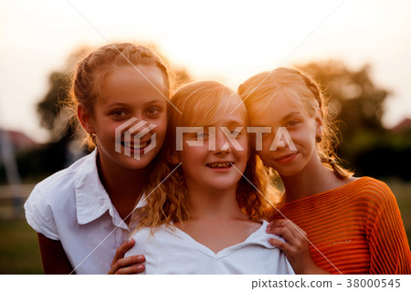 Two teenage girls Two teenage girls 38000545
