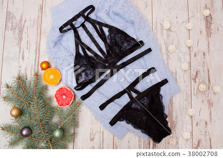 Fashionable concept, a set of lacy lingerie Fashionable concept, a set of lacy lingerie 38002708