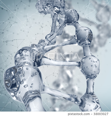 DNA molecules on the science background. DNA molecules on the science background. 38003027