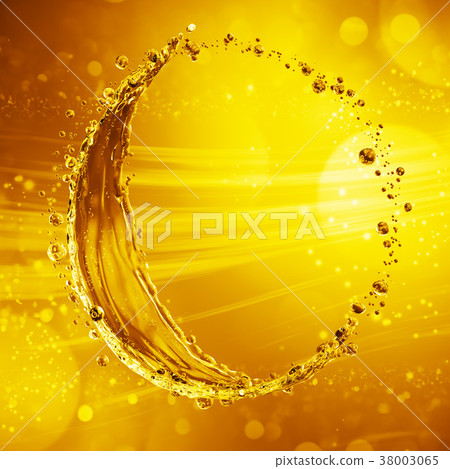 3D detailed illustration of a drop of water gold 3D detailed illustration of a drop of water gold 38003065