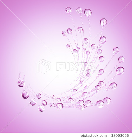 3D detailed illustration of a drop of water pink 3D detailed illustration of a drop of water pink 38003066
