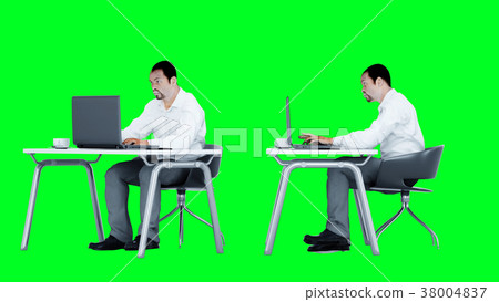 Young busy businessman working. African male 38004837