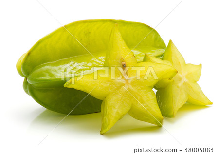 Fresh carambola isolated on white Fresh carambola isolated on white 38005083