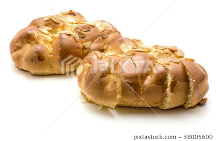 Braided bread loaf isolated on white Braided bread loaf isolated on white 38005600
