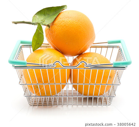 Fresh orange isolated on white 38005642