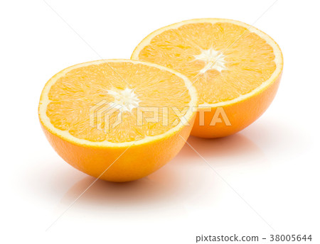 Fresh orange isolated on white 38005644