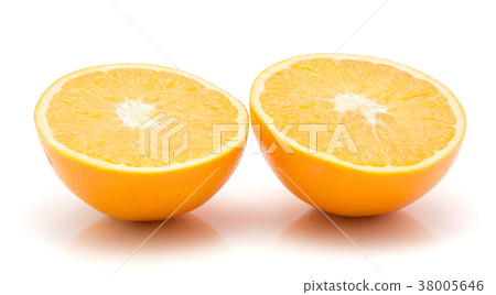 Fresh orange isolated on white 38005646