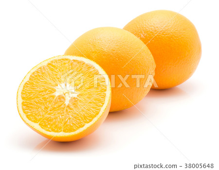Fresh orange isolated on white Fresh orange isolated on white 38005648