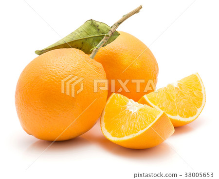 Fresh orange isolated on white 38005653