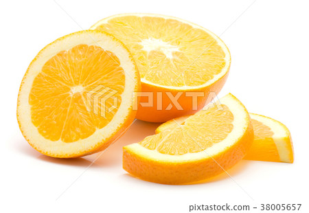 Fresh orange isolated on white 38005657