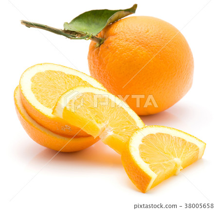 Fresh orange isolated on white 38005658