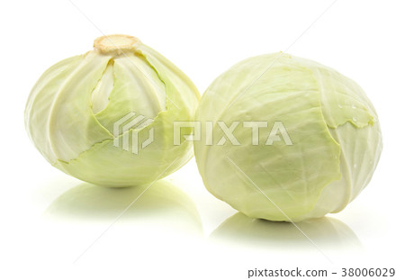 Raw white cabbage isolated on white 38006029