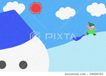 A child playing in the snow A child playing in the snow 38006565