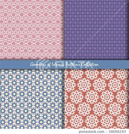 Abstract white pattern geometric of Islamic Abstract white pattern geometric of Islamic 38008293