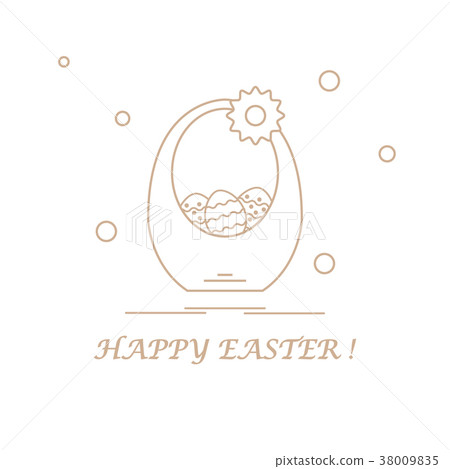 Cute vector illustration with symbols for Easter. 38009835