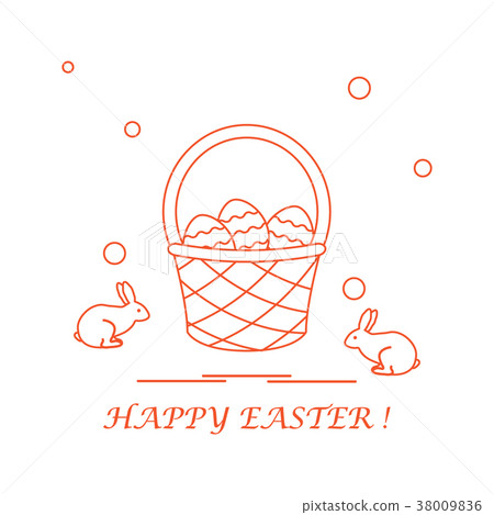 Cute vector illustration with symbols for Easter. Cute vector illustration with symbols for Easter. 38009836