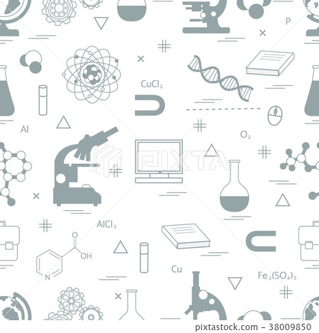 Seamless pattern scientific, education elements Seamless pattern scientific, education elements 38009850