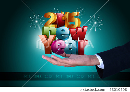 Happy New Year 2015 celebration concept 38010508
