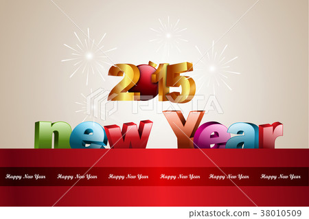 Happy New Year 2015 celebration concept 38010509