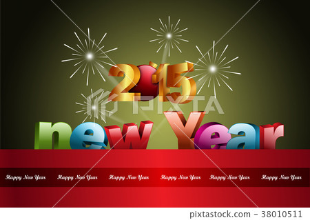 Happy New Year 2015 celebration concept 38010511