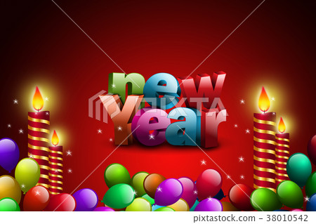 Happy New Year 2015 celebration concept 38010542