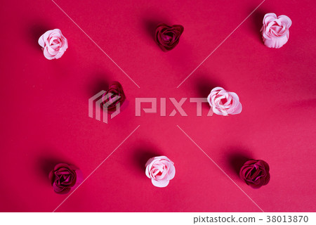 Floral pattern made of buds roses Floral pattern made of buds roses 38013870