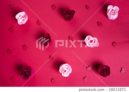 Floral pattern made of buds roses Floral pattern made of buds roses 38013871