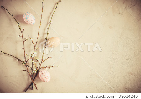 Easter background in vintage style 38014249
