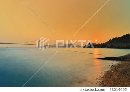 Suspension bridge in Hong Kong at Ting Kau 38014695