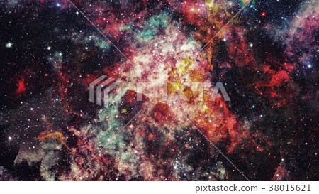 Shiny stars and galaxy space. 38015621