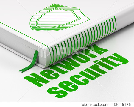 Protection concept: book Shield, Network Security Protection concept: book Shield, Network Security 38016176