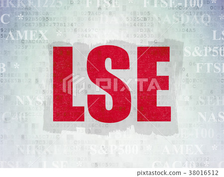 Stock market indexes concept: LSE on Digital Data 38016512
