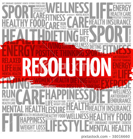 RESOLUTION word cloud collage 38016660
