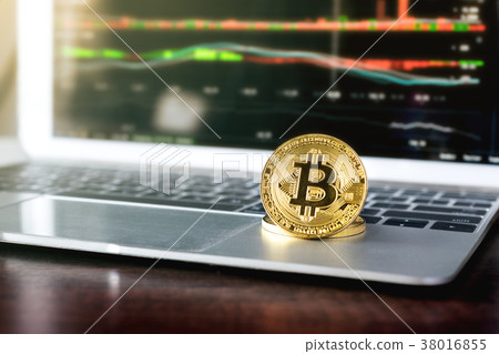 golden bitcoin coin crypto Currency background  38016855