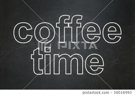 Timeline concept: Coffee Time on chalkboard 38016993