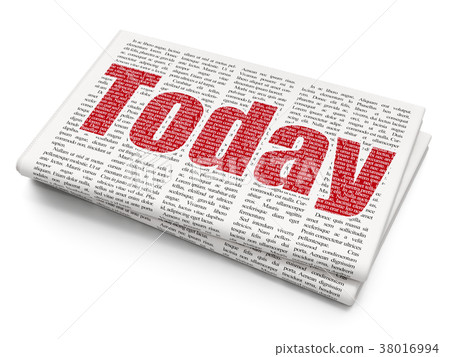 Time concept: Today on Newspaper background Time concept: Today on Newspaper background 38016994