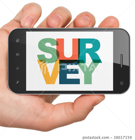 Science concept: Hand Holding Smartphone with Science concept: Hand Holding Smartphone with 38017159